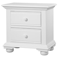 Cottage Style Two Drawer Nightstand