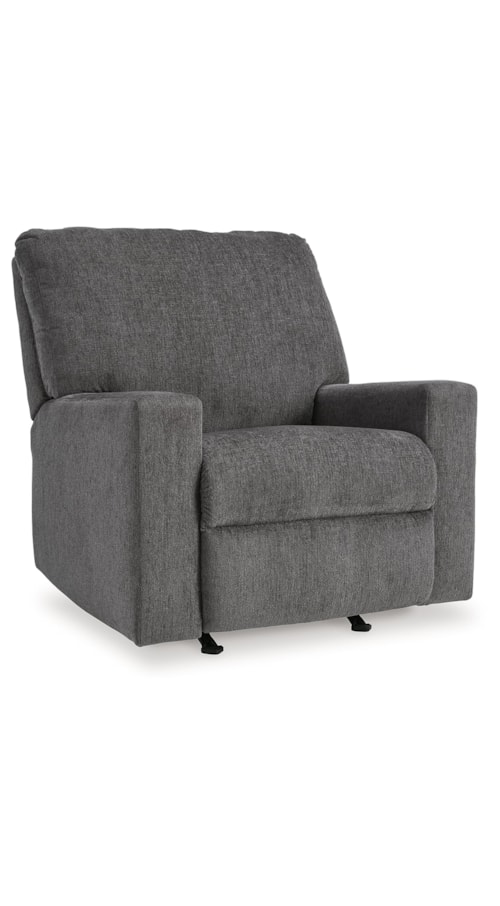 Contemporary Rocker Recliner with Track Arms