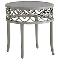 Transitional Outdoor Round End Table