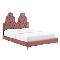 Tufted Performance Velvet King Platform Bed