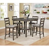 Crown Mark Tahoe 5 Piece Counter Height Table and Chairs Set