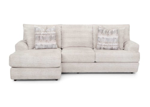 Contemporary Stationary Sofa with Reversible Chaise