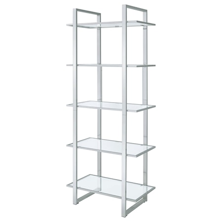 Hartford 79-inch Glass Bookshelf