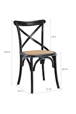 Modway Gear Rustic Dining Side Chair