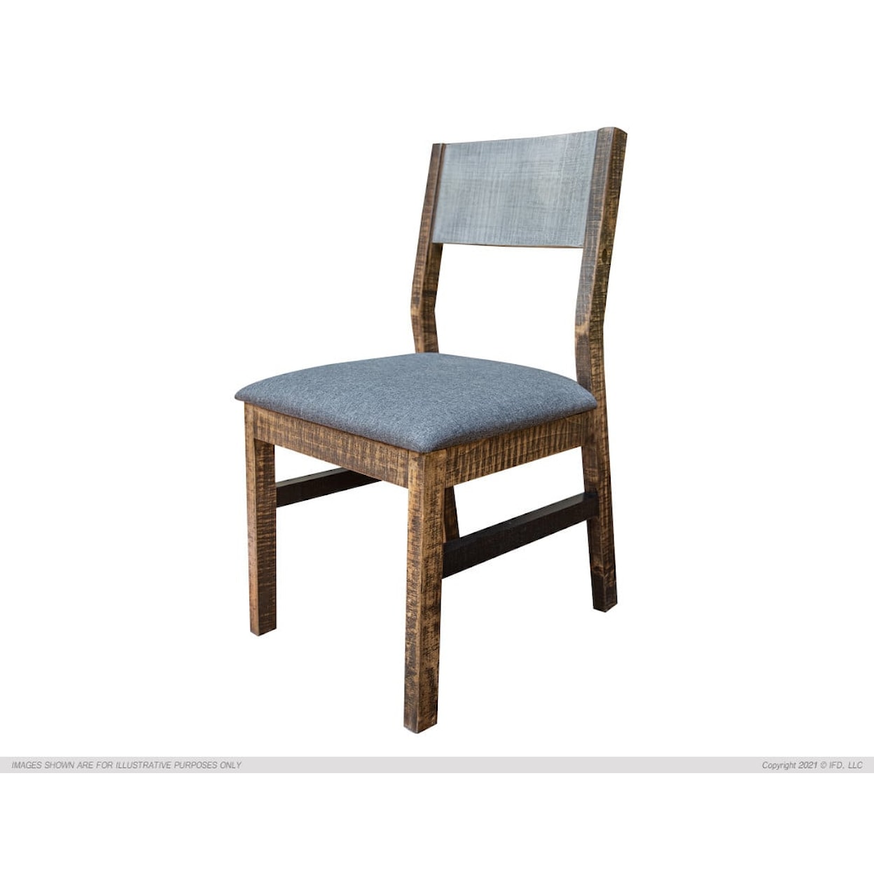 IFD International Furniture Direct Loft Brown Upholstered Side Chair