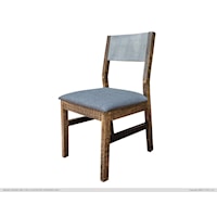 Rustic Upholstered Side Chair