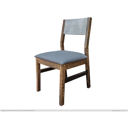 Rustic Upholstered Side Chair