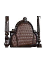 New Classic Palazzo Marina Traditional Queen Canopy Bed with Upholstered Headboard