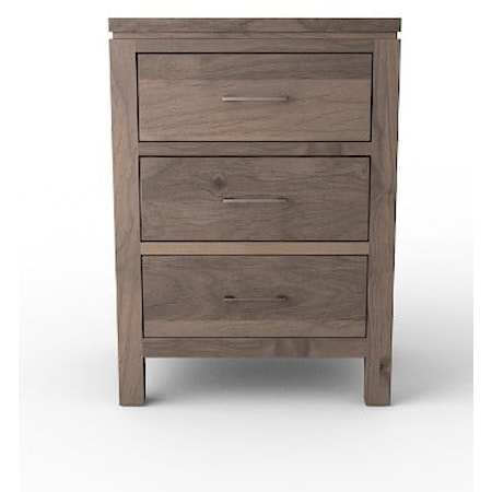 Wide 3-Drawer Night Stand