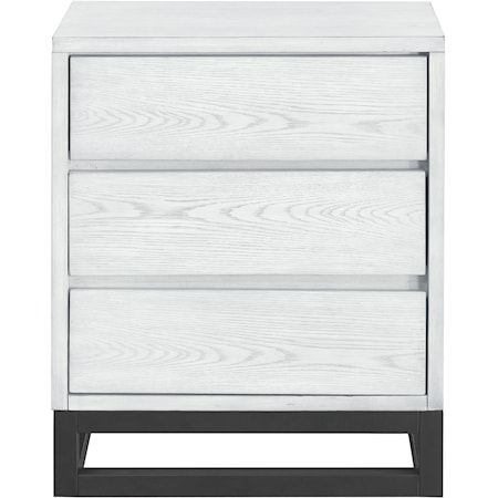 White Industrial Nightstand