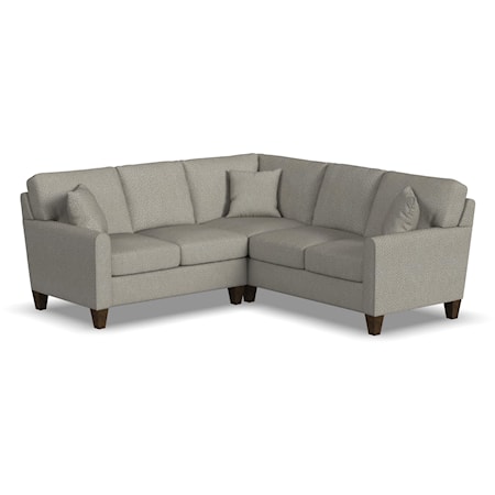 Contemporary Sectional Sofa with Mailbox Arms