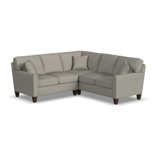 Contemporary Sectional Sofa with Mailbox Arms