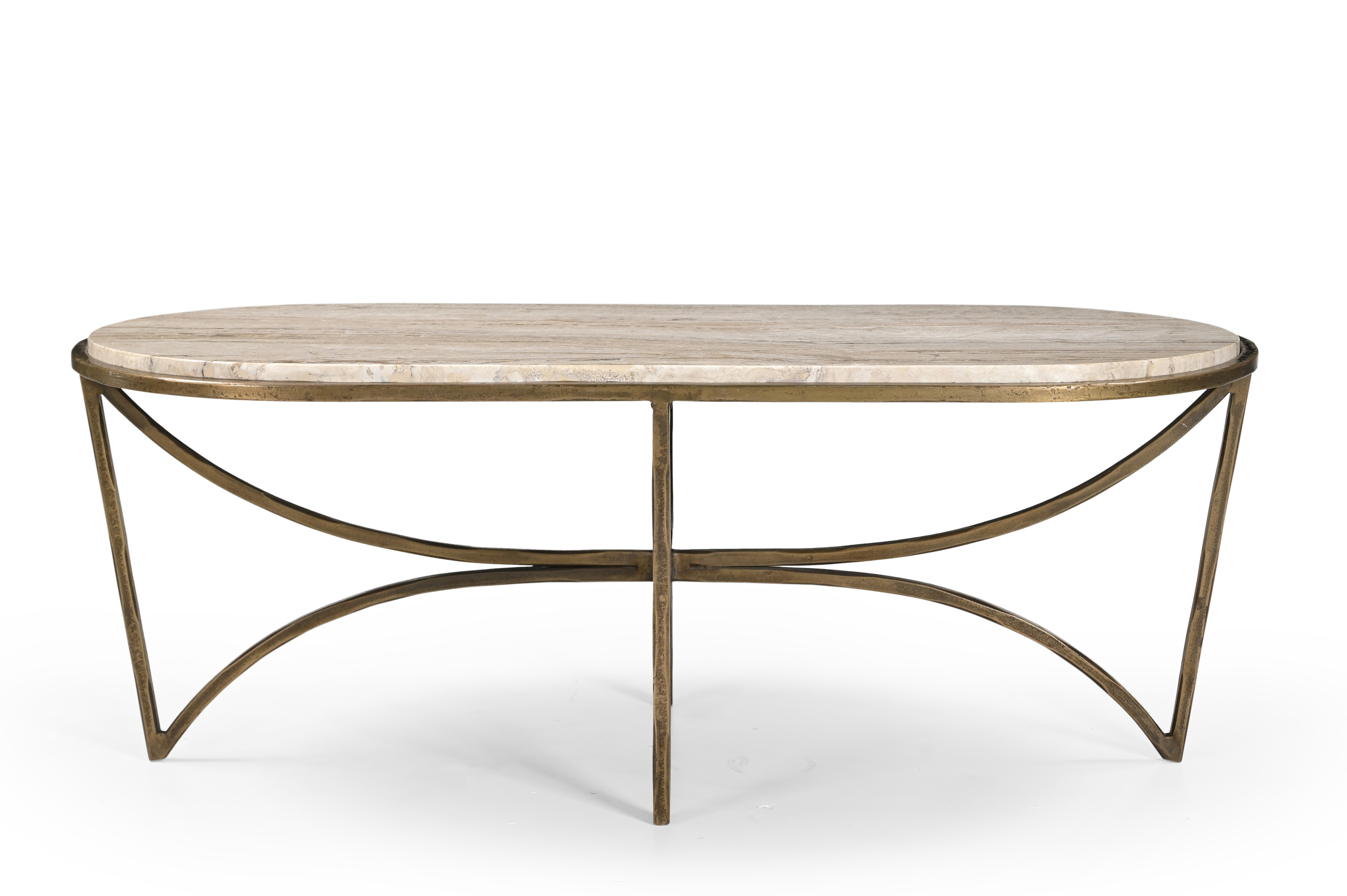 Furniture Classics Furniture Classics Oval Coffee Table with Marble Top