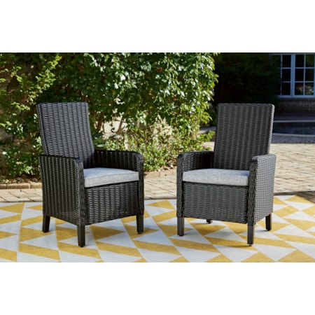 Arm Chair With Cushion (Set Of 2)