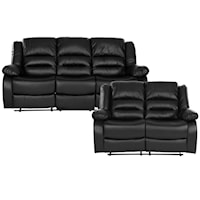 Casual 2-Piece Reclining Living Room Set