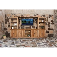 Rustic Wall Unit with Wire Management
