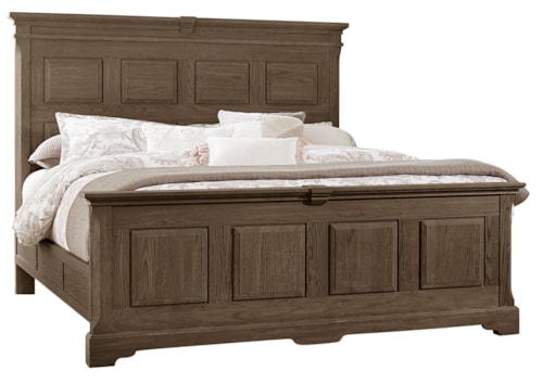 Traditional Queen Mansion Bed with Decorative Side Rails