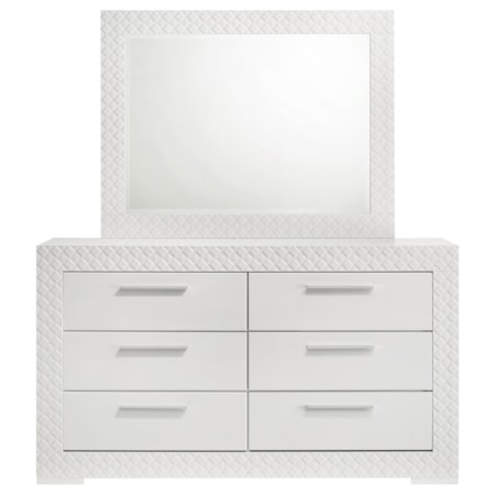 Ives 6-Drawer Dresser and Mirror