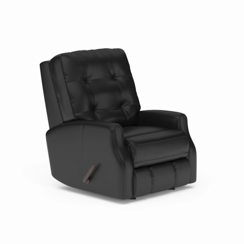 Button Tufted Manual Rocker Recliner