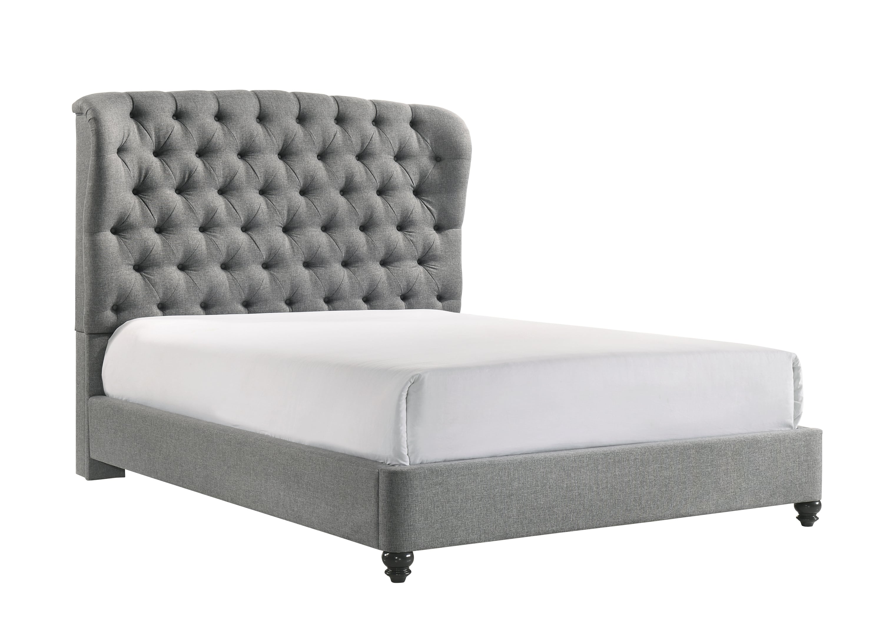 Upholstered Queen Platform Bed with Tufting