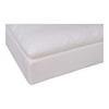 Moe's Home Collection Clay Clay Ottoman Livesmart Fabric White