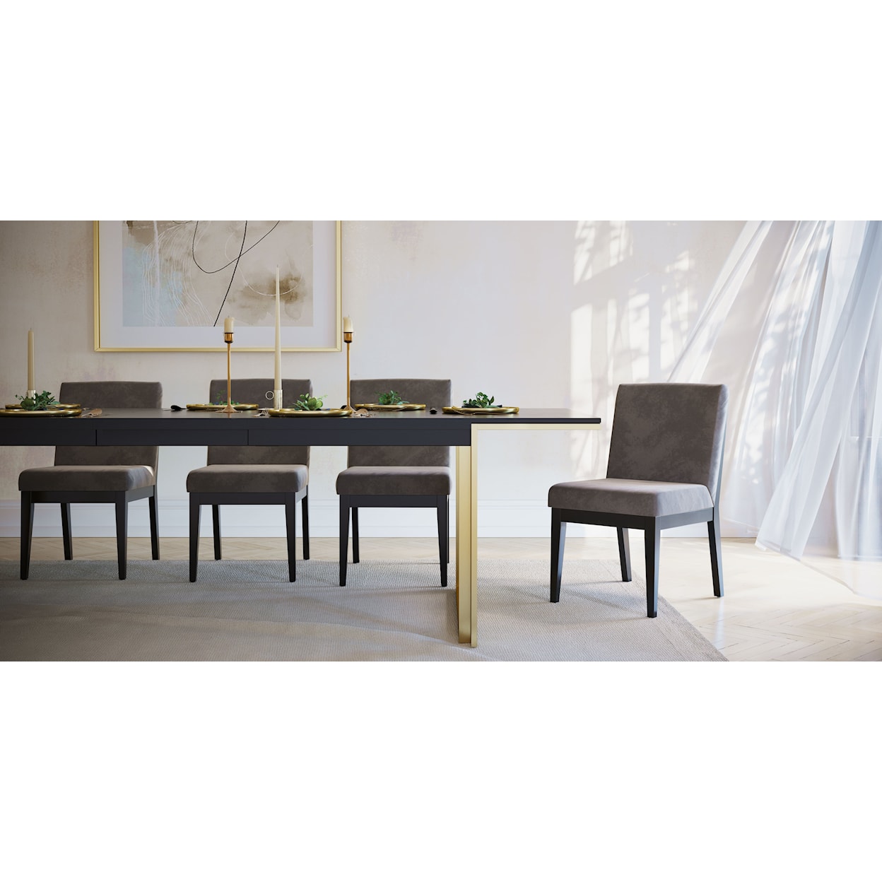 Canadel Modern Dining Table w/ Self-Storing Leaf