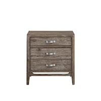 Transitional Two-Drawer Nightstand with Felt-Lined Top Drawer