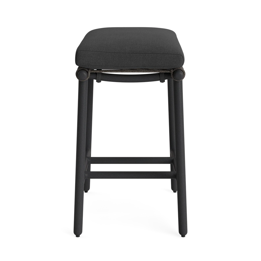 Brown Jordan Oscar Cushioned Backless Rope Counter Stool