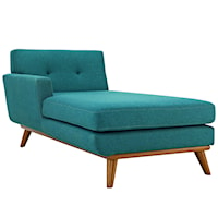 Left-Facing Upholstered Fabric Chaise