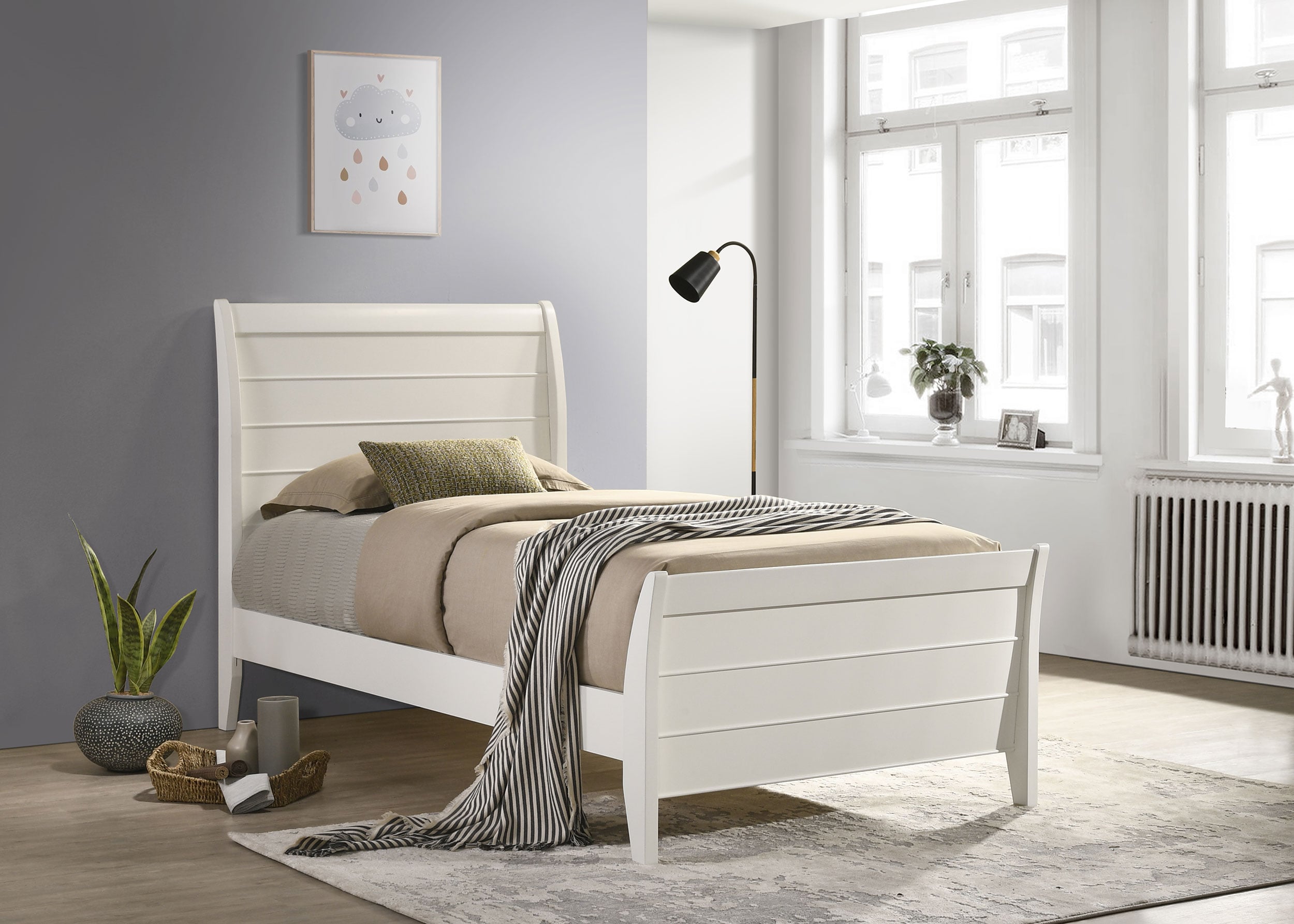 Selena Wood Twin Panel Bed