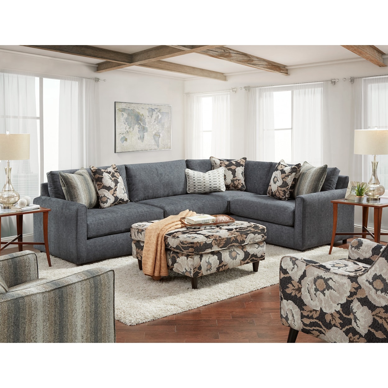 Fusion Furniture 7000 ARGO ASH Living Room Set