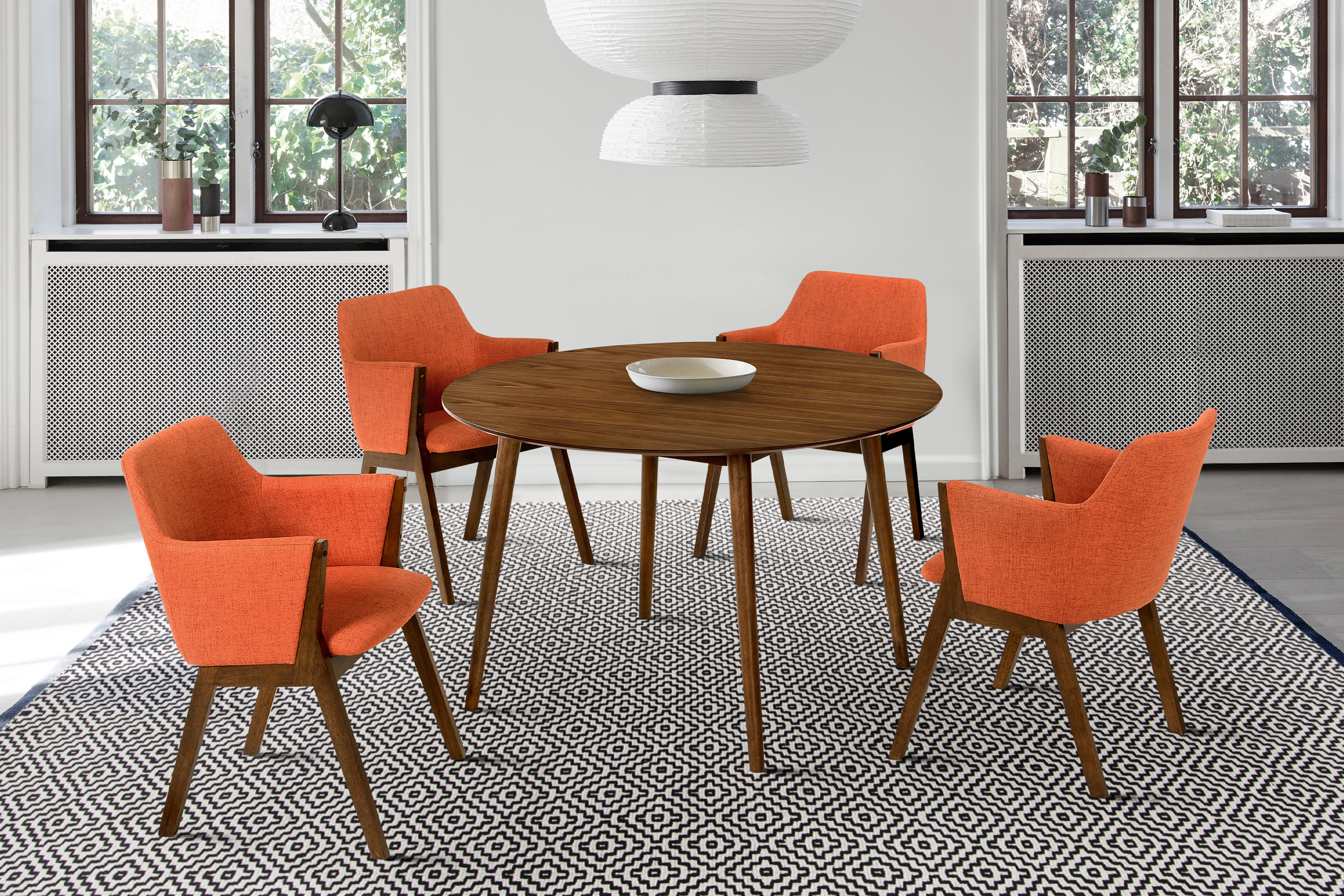 Armen Living Arcadia/Renzo 5-Piece Dining Set