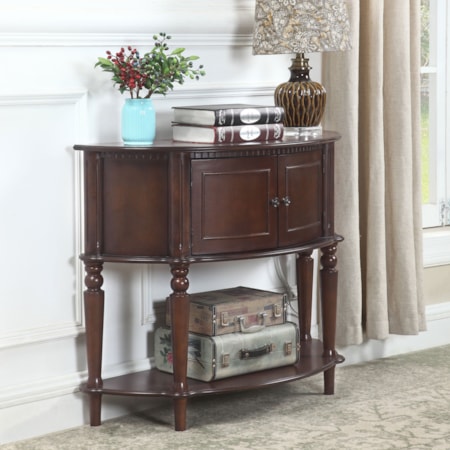 Brenda Demilune Wood Console Table