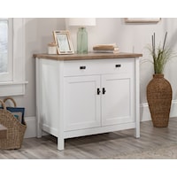 Farmhouse 2-Door Library Storage Cabinet with Adjustable Shelf