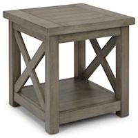 Farmhouse End Table with Plank Top
