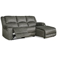 3-Piece Reclining Sectional with Chaise