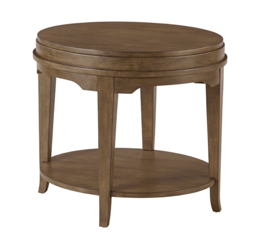 Transitional Oval End Table