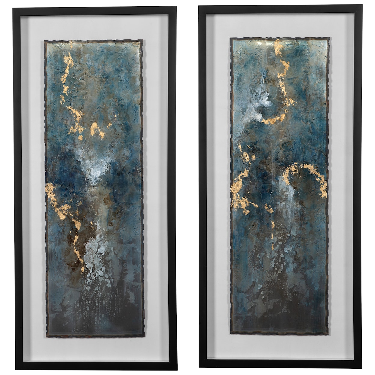 Uttermost Glimmering Agate Glimmering Agate Abstract Prints S/2