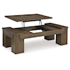 Signature Design by Ashley Rosswain Lift-top Coffee Table and 2 End Tables