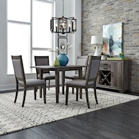 Contemporary 5-Piece Dining Set with Drop Leaves