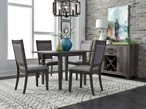 5-Piece Dining Set with Drop Leaves