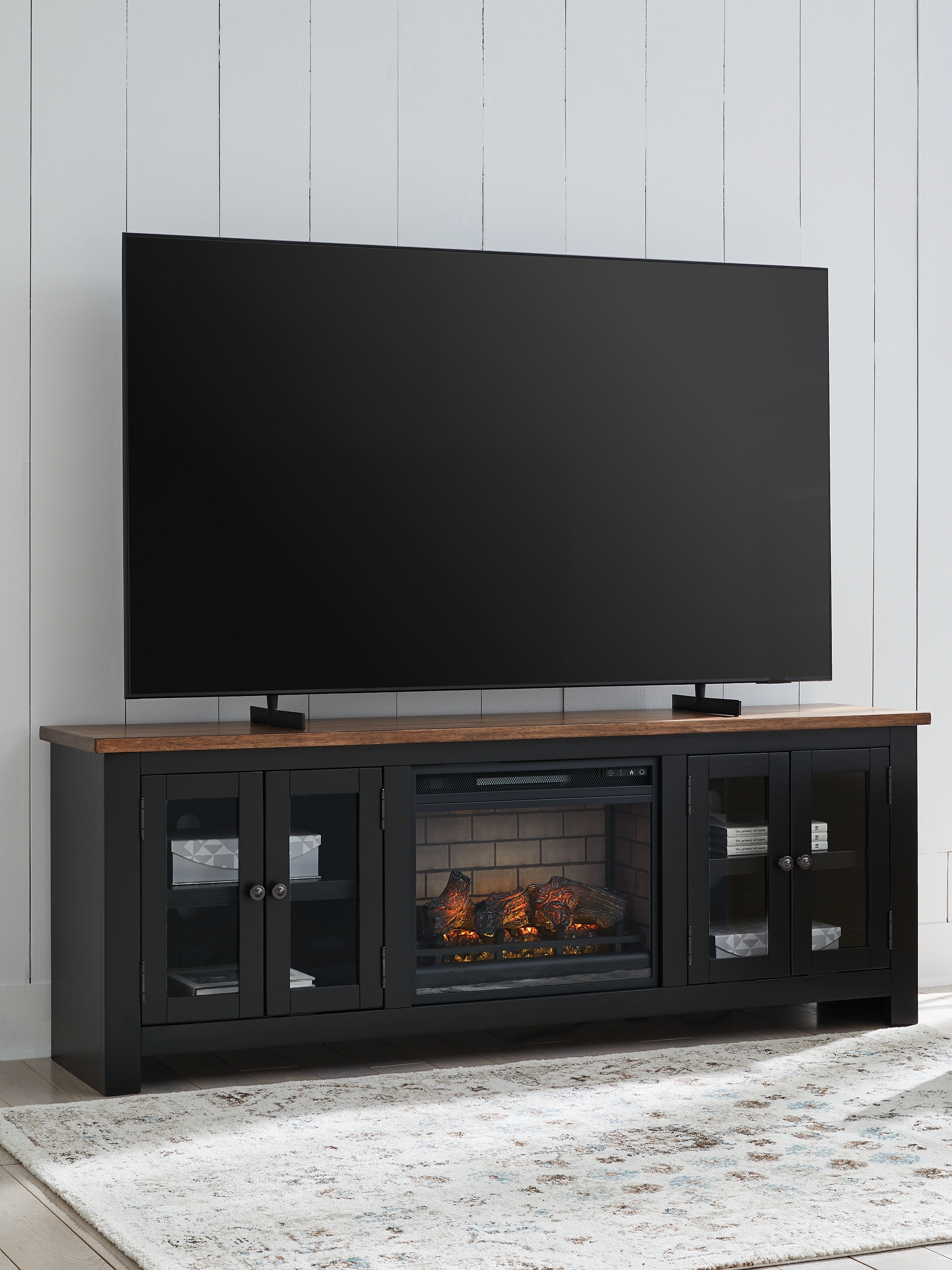 76&amp;quot; TV Stand With Electric Fireplace