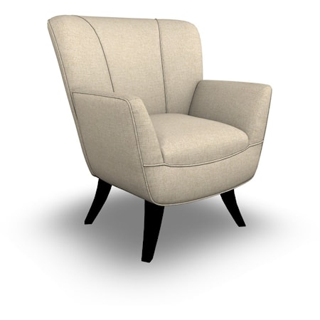 Contemporary Stationary Accent Chair with Splayed Legs