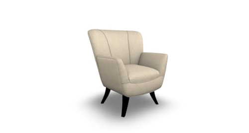 Contemporary Stationary Accent Chair with Splayed Legs