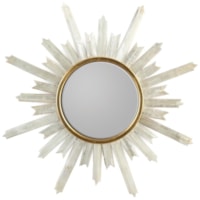 Selenite Crystal Starburst Mirror