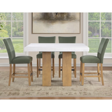 5-pc. Marble-Top Counter Set
