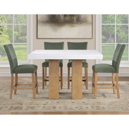 5-pc. Marble-Top Counter Set
