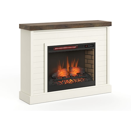 Transitional Fireplace Mantle with Safety-Tempered Glass