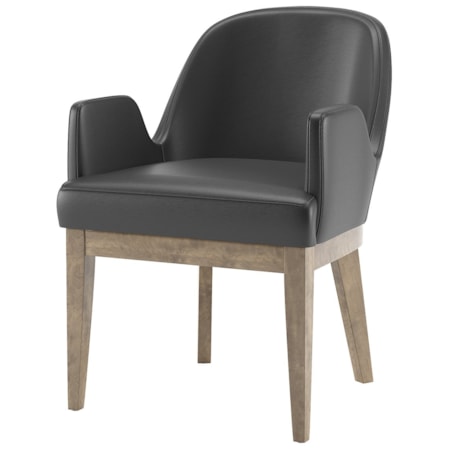 Fully-Upholstered Dining Arm Chair