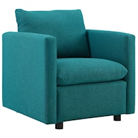 Activate Contemporary Upholstered Armchair - Teal